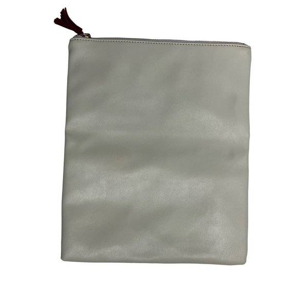 Rachel Pally Foldover Blue Yellow Floral Canvas Faux Leather Clutch - Picture 6 of 12